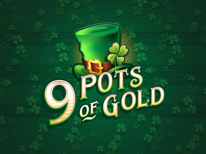 Imagem do jogo 9 Pots of Gold com tema irlandês, potes de ouro e leprechauns